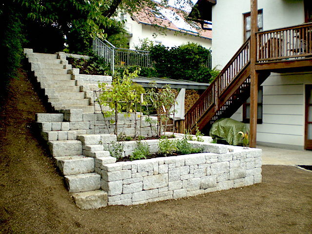 Gartengestaltung 5 hangabstuetzung